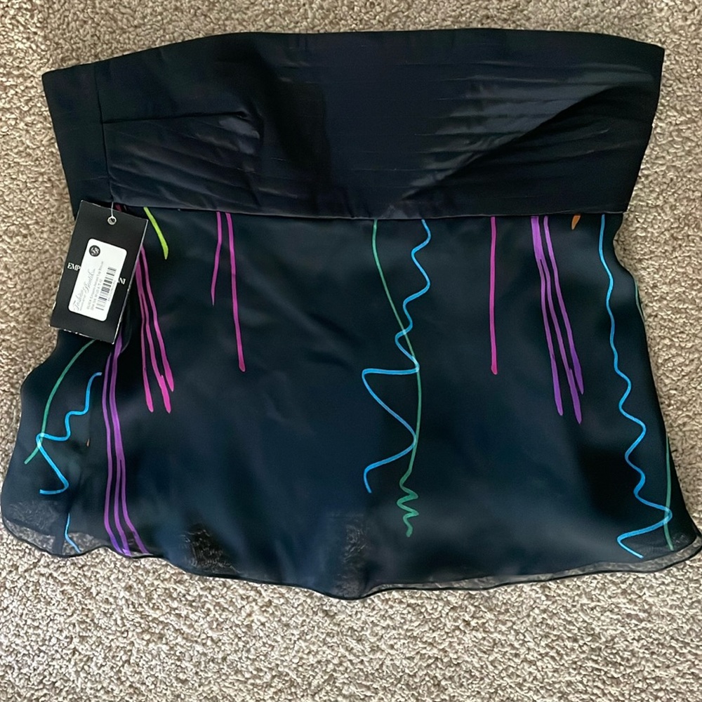 New Armani Exchange Silk Strapless Top Size US 6/42